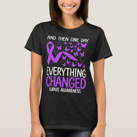 Lupus Warrior Ribbon Fighter Lupus Awareness T-shirt (Voorkant)
