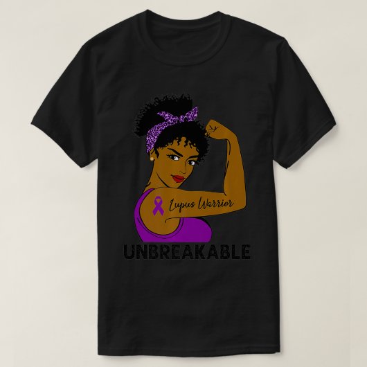 Lupus Warrior Sterke zwarte vrouwen - onbreekbaar T-shirt (Design voorkant)