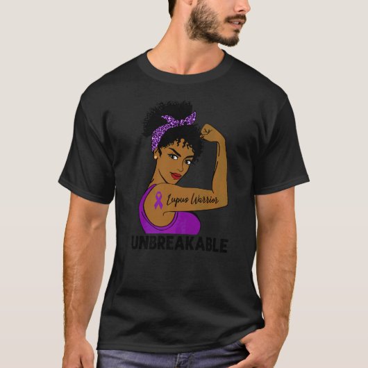 Lupus Warrior Sterke zwarte vrouwen - onbreekbaar  T-shirt (Voorkant)
