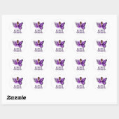 Lupus Warrior Vlinder Sticker | Paarse Bewustwordi (Vel)