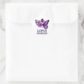 Lupus Warrior Vlinder Sticker | Paarse Bewustwordi (Tas)