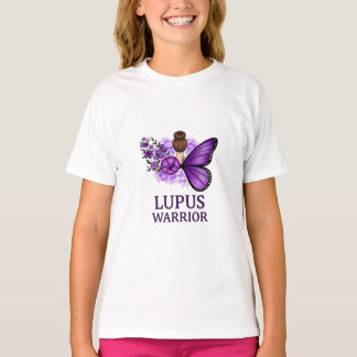 Lupus Warrior Vlinder T-shirt| Paars Bewustzijn T-shirt