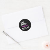 Lupusbewustzijn op mistdag Fibromyalgie Eet slaapf Ronde Sticker (Envelop)