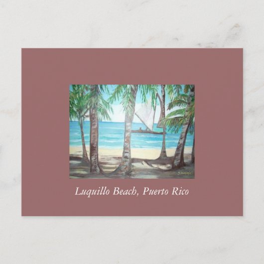 Luquillo Beach, Puerto Rico Briefkaart (Voorkant)