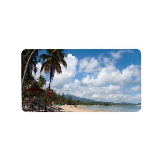 Luquillo Beach Puerto Rico Etiket (Voorkant)