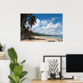 Luquillo Beach Puerto Rico Poster (Thuiskantoor)