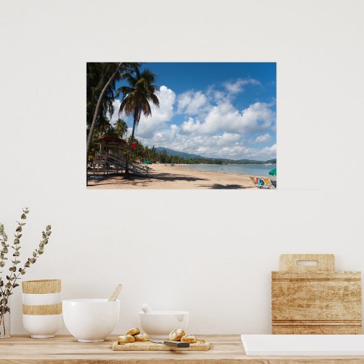Luquillo Beach Puerto Rico Poster (Keuken)