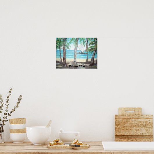 Luquillo Beach, Puerto Rico Poster (Keuken)