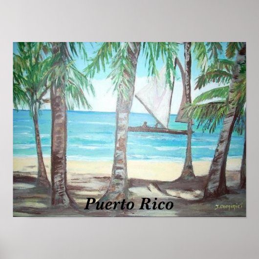 Luquillo Beach, Puerto Rico Poster (Voorkant)