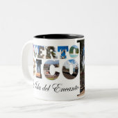 Luquillo Beach Puerto Rico Tweekleurige Koffiemok (Voorkant links)