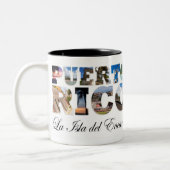 Luquillo Beach Puerto Rico Tweekleurige Koffiemok (Links)