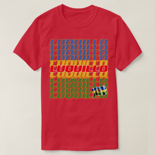 Luquillo Cascade tekst 3 T-shirt (Design voorkant)