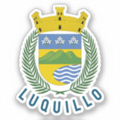 Luquillo wapen - Puerto Rico Sticker (Voorkant)