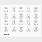 Lura's gevulde konijn 2 ronde sticker (Vel)