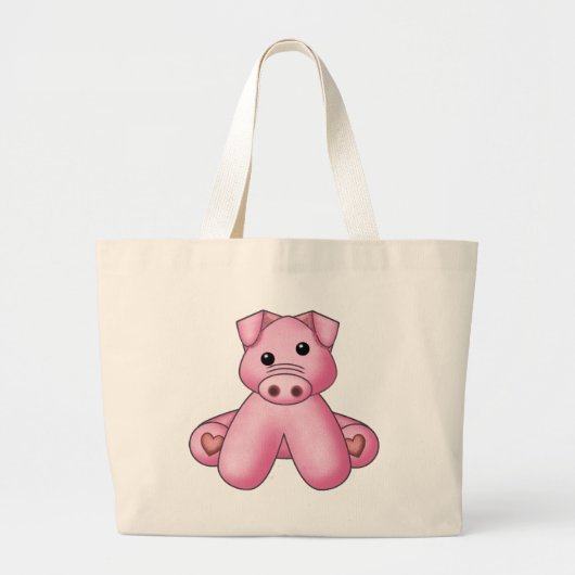 Lura's gevulde varken grote tote bag (Voorkant)