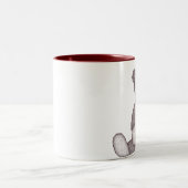 Lura's Sock Monkey-Mok Tweekleurige Koffiemok (Center)