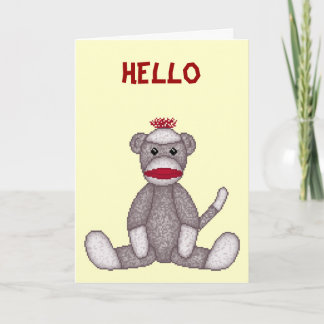 Lura's Sock Monkey Note Kaart