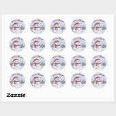 Lura's Winter Sneeuwman Kerstlabels Ronde Sticker (Vel)