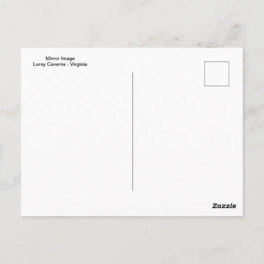 Luray Caverns Virginia Briefkaart (Achterkant)