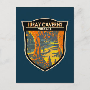 Luray Caverns Virginia Travel Art Badge Briefkaart