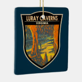 Luray Caverns Virginia Travel Art Badge Keramisch Ornament (Rechts)