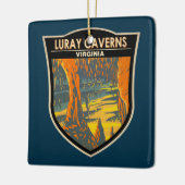 Luray Caverns Virginia Travel Art Badge Keramisch Ornament (Links)
