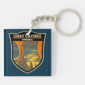 Luray Caverns Virginia Travel Art Badge Sleutelhanger (Achterkant)