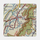 Luray VA  kaart Keramisch Ornament (Achterkant)