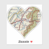 Luray Virginia  Map Sticker (Vel)