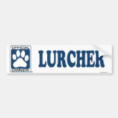 Lurcher Blue Bumpersticker (Voorkant)