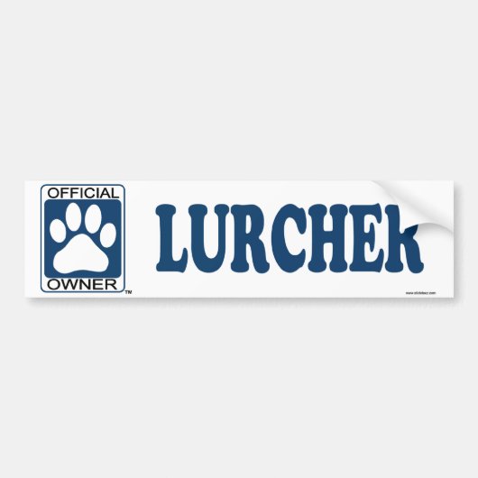 Lurcher Blue Bumpersticker (Voorkant)