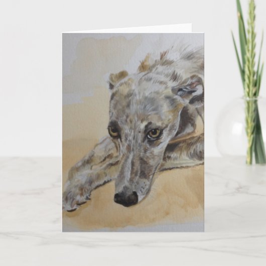Lurcher de kaart van hondgroeten (Voorkant)