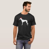 Lurcher Dog Santa Hat Christmas   T-shirt (Voorkant volledig)