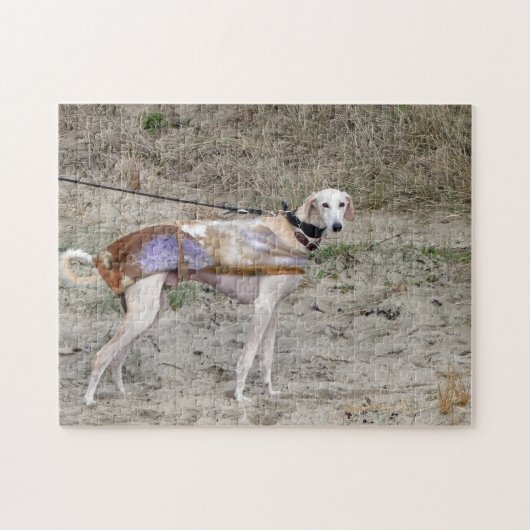 Lurcher jigzaagpuzzel legpuzzel (Horizontaal)