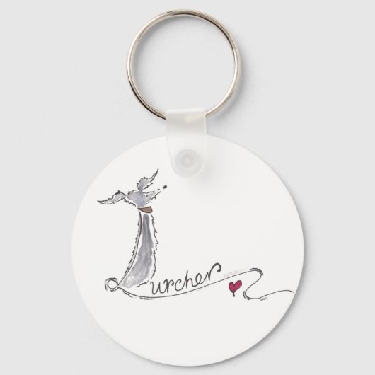 Lurcher Keyring Sleutelhanger (Voorkant)