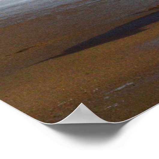 Lurcher op Beach Poster (Hoek)