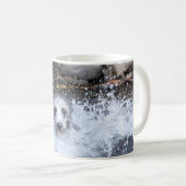 Lurcher Swimming Mok | Mannelijke Lurcher Dog (Voorkant rechts)