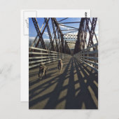 Lurchers die over een brug lopen - Briefkaart (Voorkant / Achterkant)