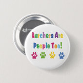Lurchers zijn ook mensen ronde button 5,7 cm (Voorkant /achterkant)