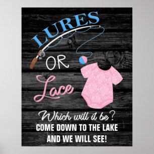 Lures of Lace Wooden Gender onthullen als Baby Poster