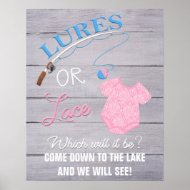 Lures of Lace Wooden Gender onthullen als Baby Poster