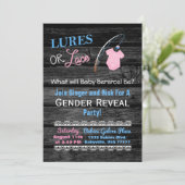 Lures of Lace Wooden Gender Reveal Baby shower Kaart (Staand voorkant)