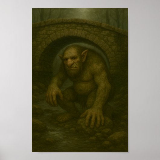 Lurking Legend - Troll onder een brug Poster (Voorkant)
