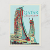 Lusail Marina-gebouwen illustratie Qatar Postcar Briefkaart (Voorkant)