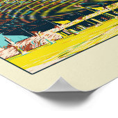 Lusail Stadium architectuur illustratie Qatar Poster (Hoek)