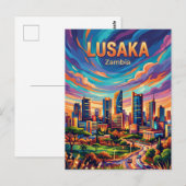 Lusaka Silhouette Zambia Briefkaart (Voorkant / Achterkant)
