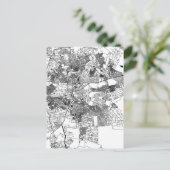 Lusaka Zambia City Map Briefkaart (Staand voorkant)