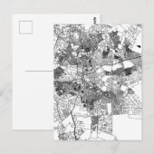 Lusaka Zambia City Map Briefkaart (Voorkant / Achterkant)