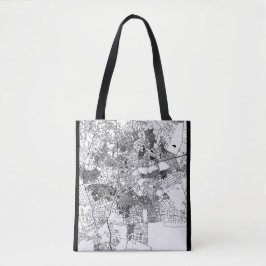 Lusaka Zambia City Map Tote Bag