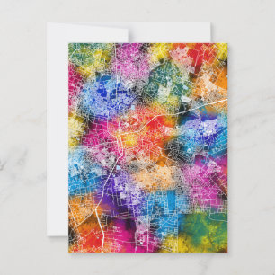 Lusaka Zambia Stadsplattegrond Briefkaart